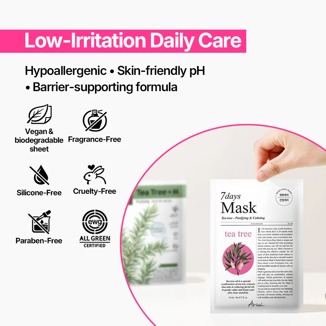 Ariul 7days Mask Tea Tree M - 23ml - Image 6