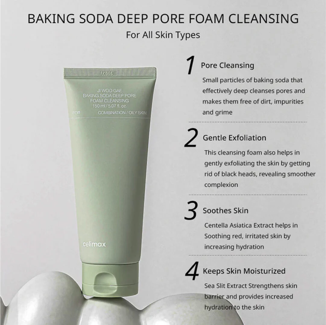 Celimax Baking Soda Deep Pore Foam Cleansing - 150ml - Image 5