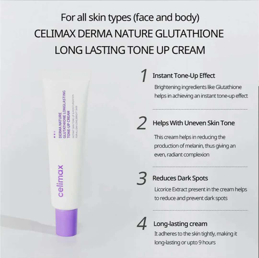 Celimax Derma Nature Glutathione Long Lasting Tone Up Cream - 35ml - Image 5