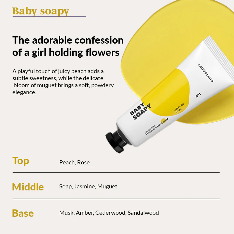 DUFT & DOFT Signature Perfume Hand Cream Baby Soapy - Image 3