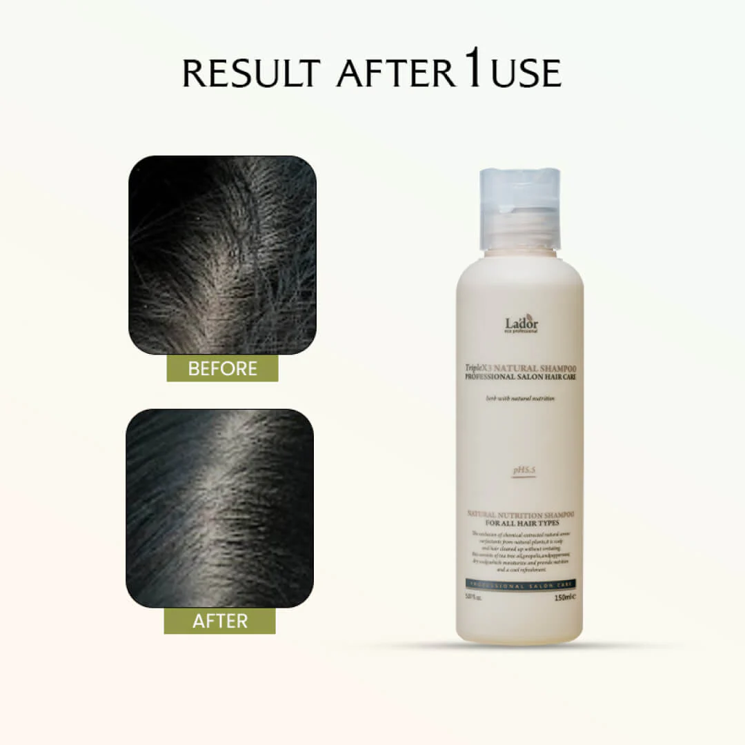 Lador TripleX 3 Natural Shampoo - 150ml - Image 4