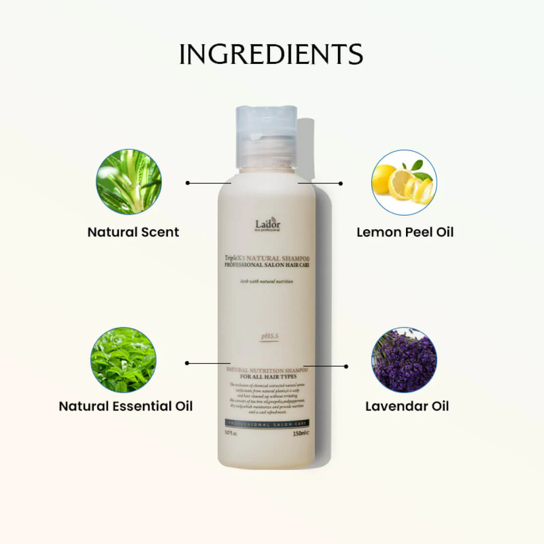 Lador TripleX 3 Natural Shampoo - 150ml - Image 7