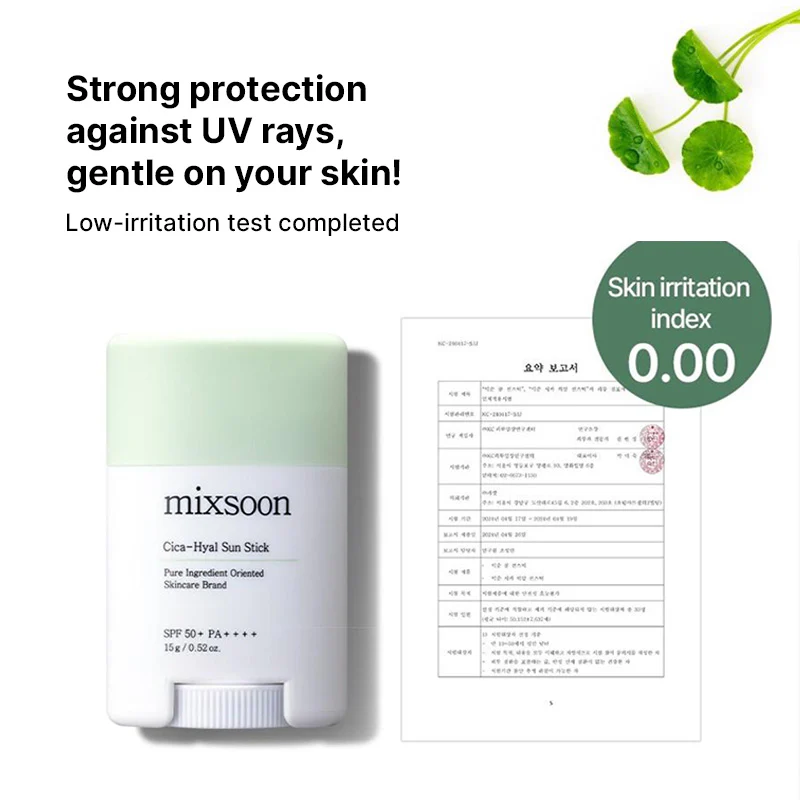 mixsoon Cica Hyal Sunstick SPF 50+ PA++++ - 15g - Image 9