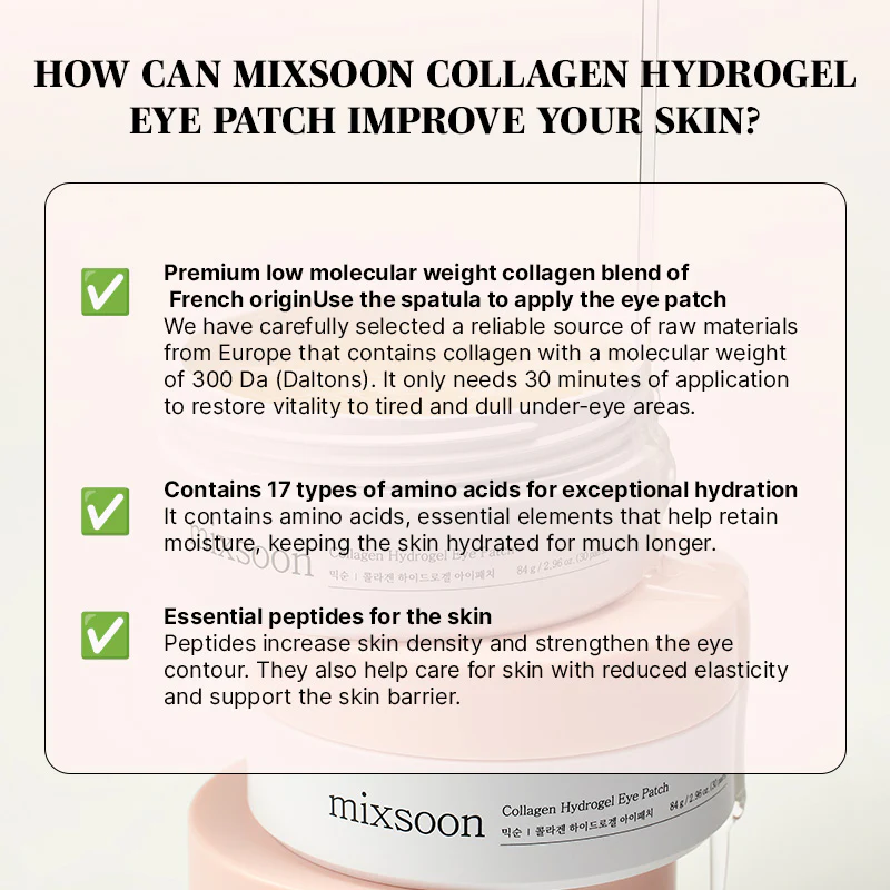 mixsoon Collagen Hydrogel Eye Patch - 1.4g*60ea - Image 6