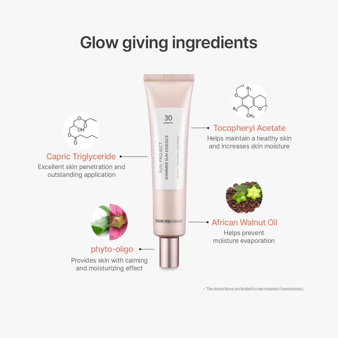 Thank You Farmer Sun Project Shimmer Sun Essence SPF30 PA++ - 40ml - Image 7