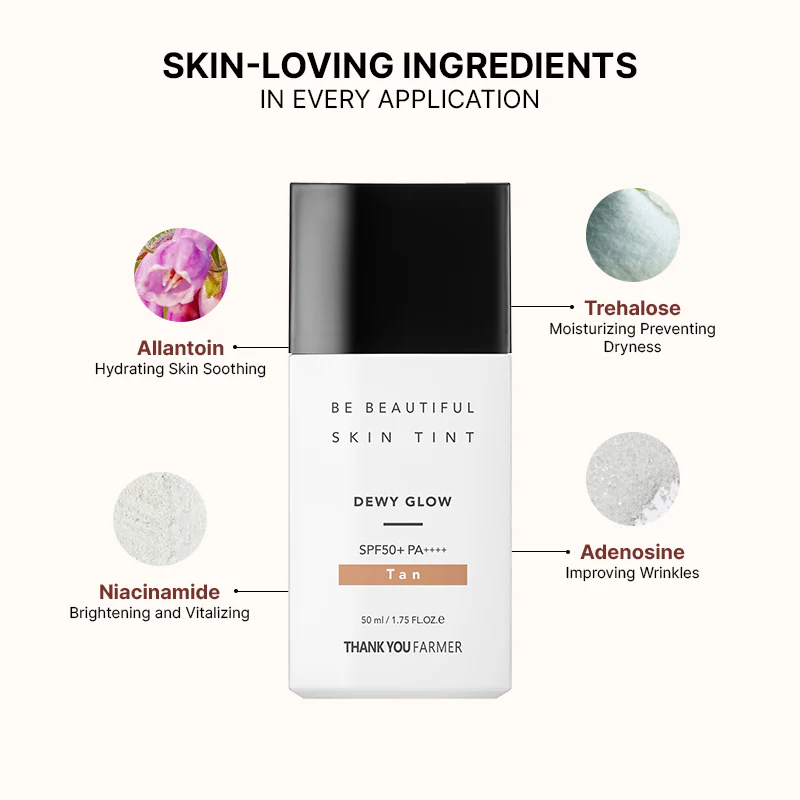 Thank You Farmer Be Beautiful Skin Tint Tan SPF50+ PA++++ - 50ml - Image 8