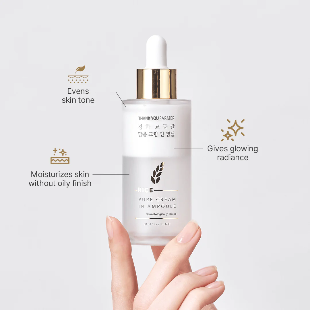 Thank You Farmer Rice Pure Cream In Ampoule - 50ml - Image 3
