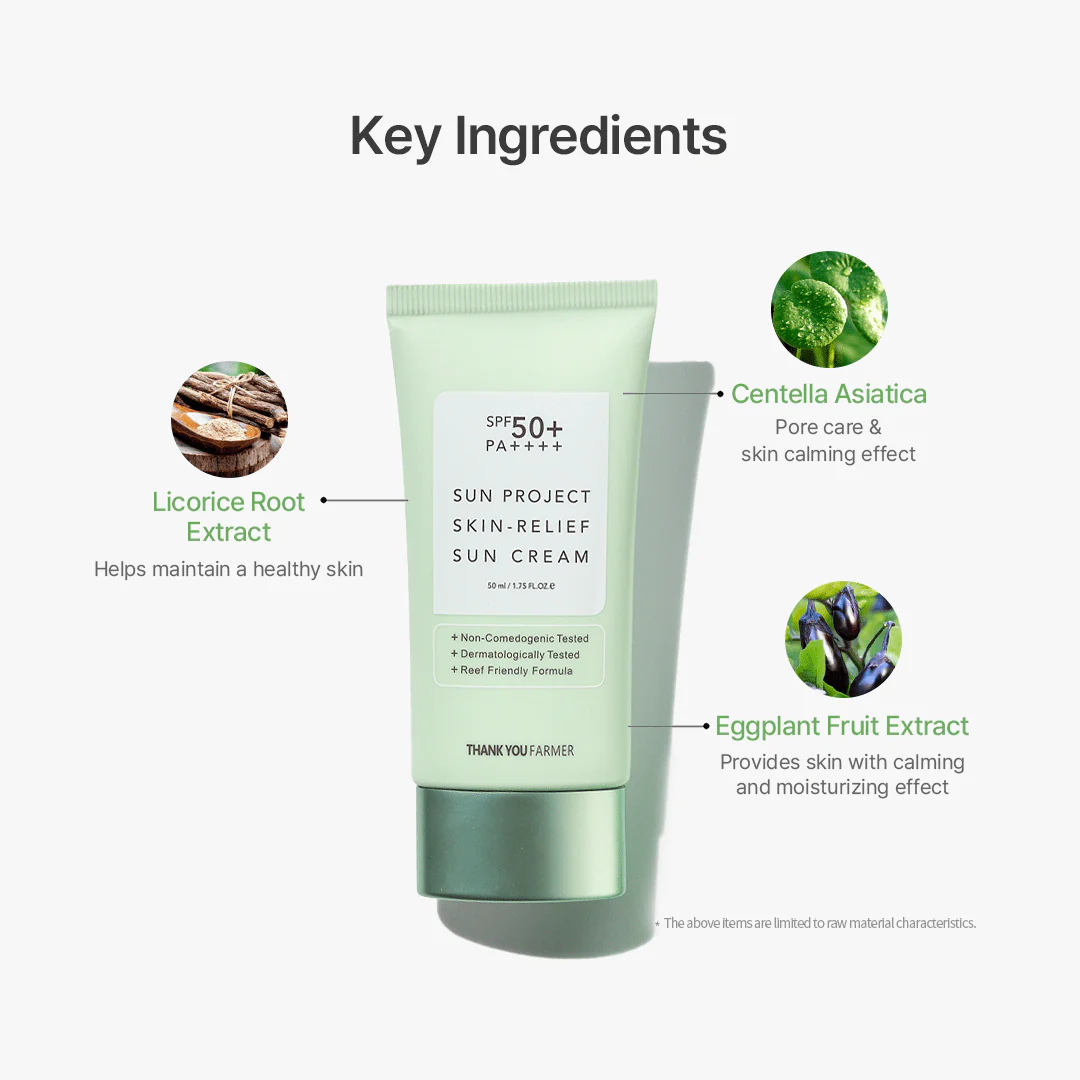 Thank You Farmer Sun Project Skin Relief Sun Cream SPF50+ PA++++ - 50ml - Image 7